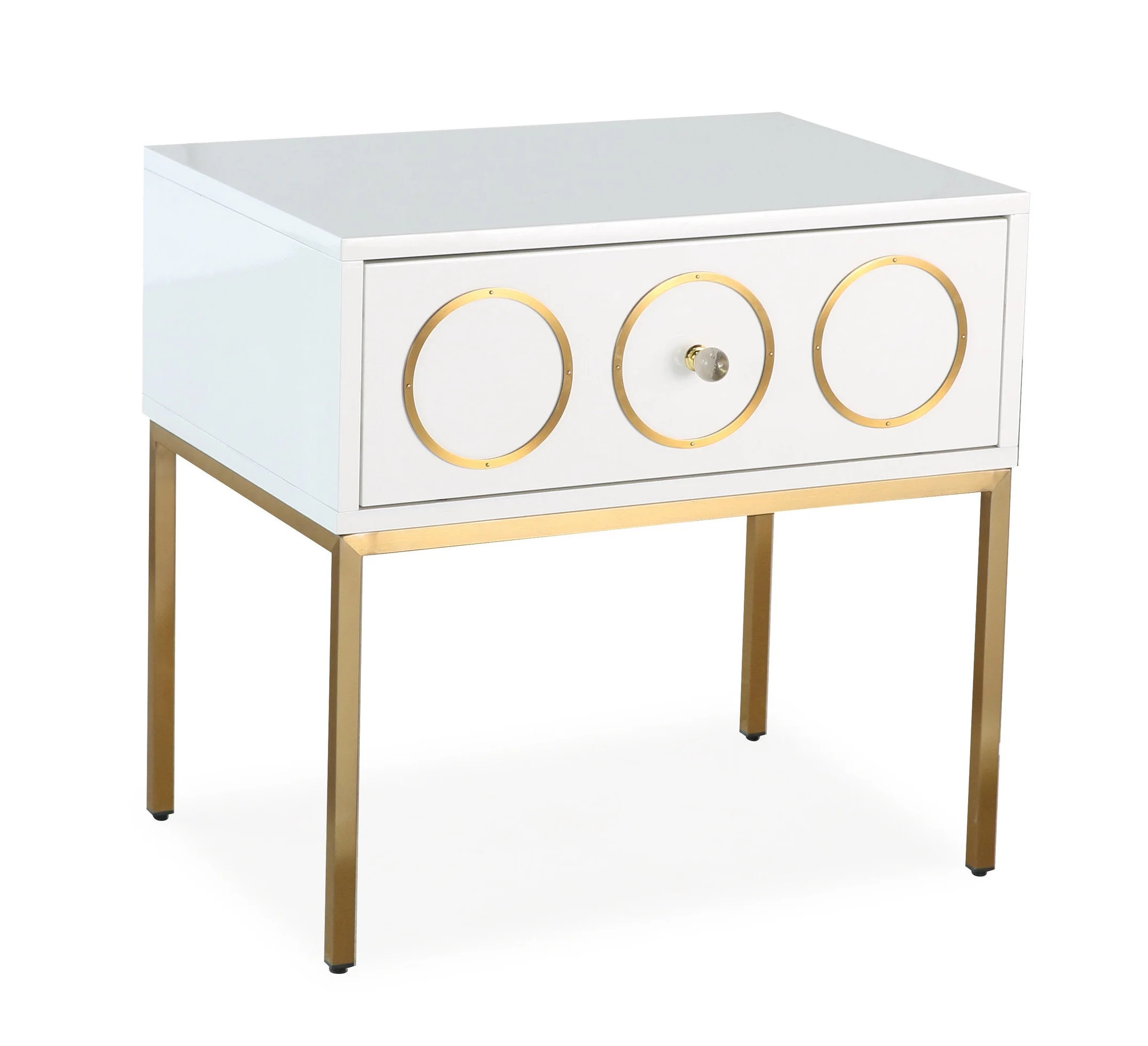 TOV Furniture Ella White Lacquer Side Table | Walmart (US)
