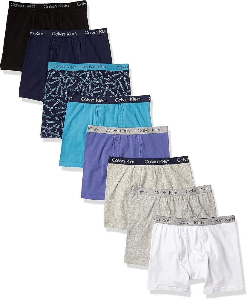 Calvin Klein Boys Underwear Eight Pack Boxer Briefs Basics Value Pack | Amazon (US)