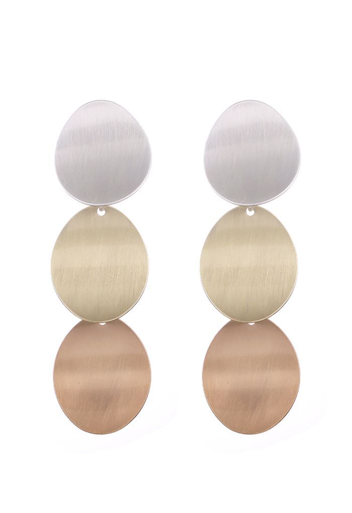 Pastel Color Oval Drop Earrings | Chicwish