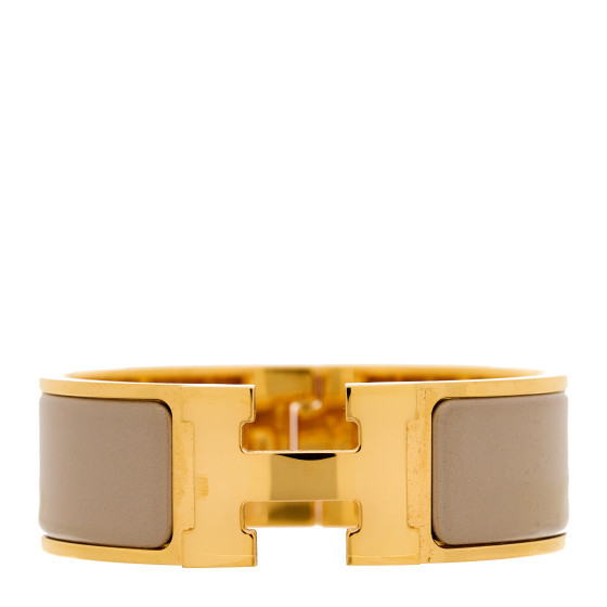 Enamel Wide Clic Clac H Bracelet PM Marron Glace | FASHIONPHILE (US)