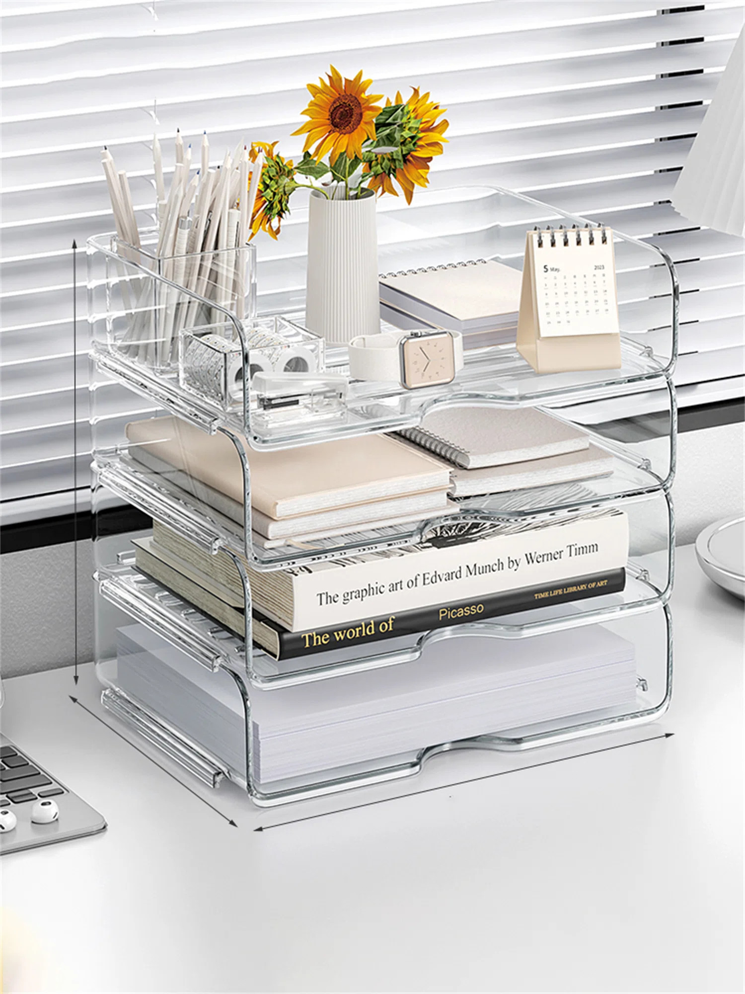 Roann Plastic Stackable File Organizer | Wayfair North America