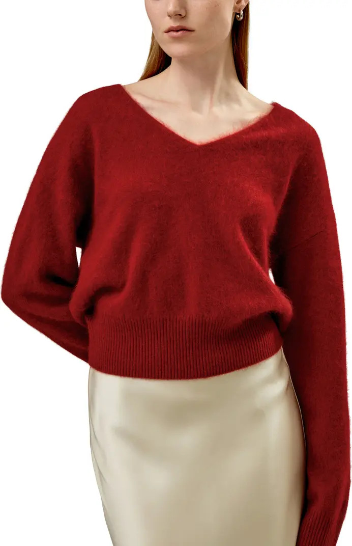 Lilysilk Cropped V-Neck Cashmere Sweater for Women | Nordstrom | Nordstrom