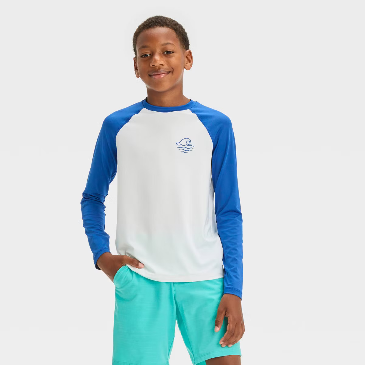Boys' Long Sleeve Solid Rash Guard Top - art class™ White | Target