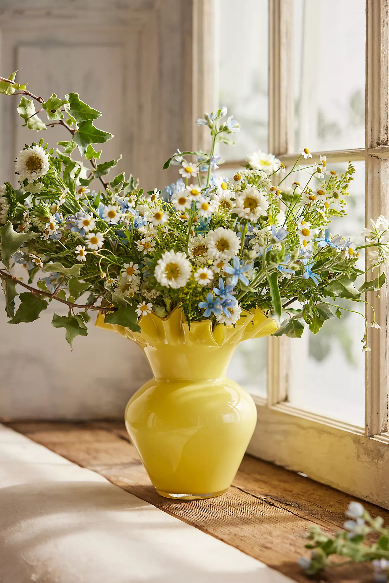 Ruffled Glass Bud Vase | Anthropologie (US)
