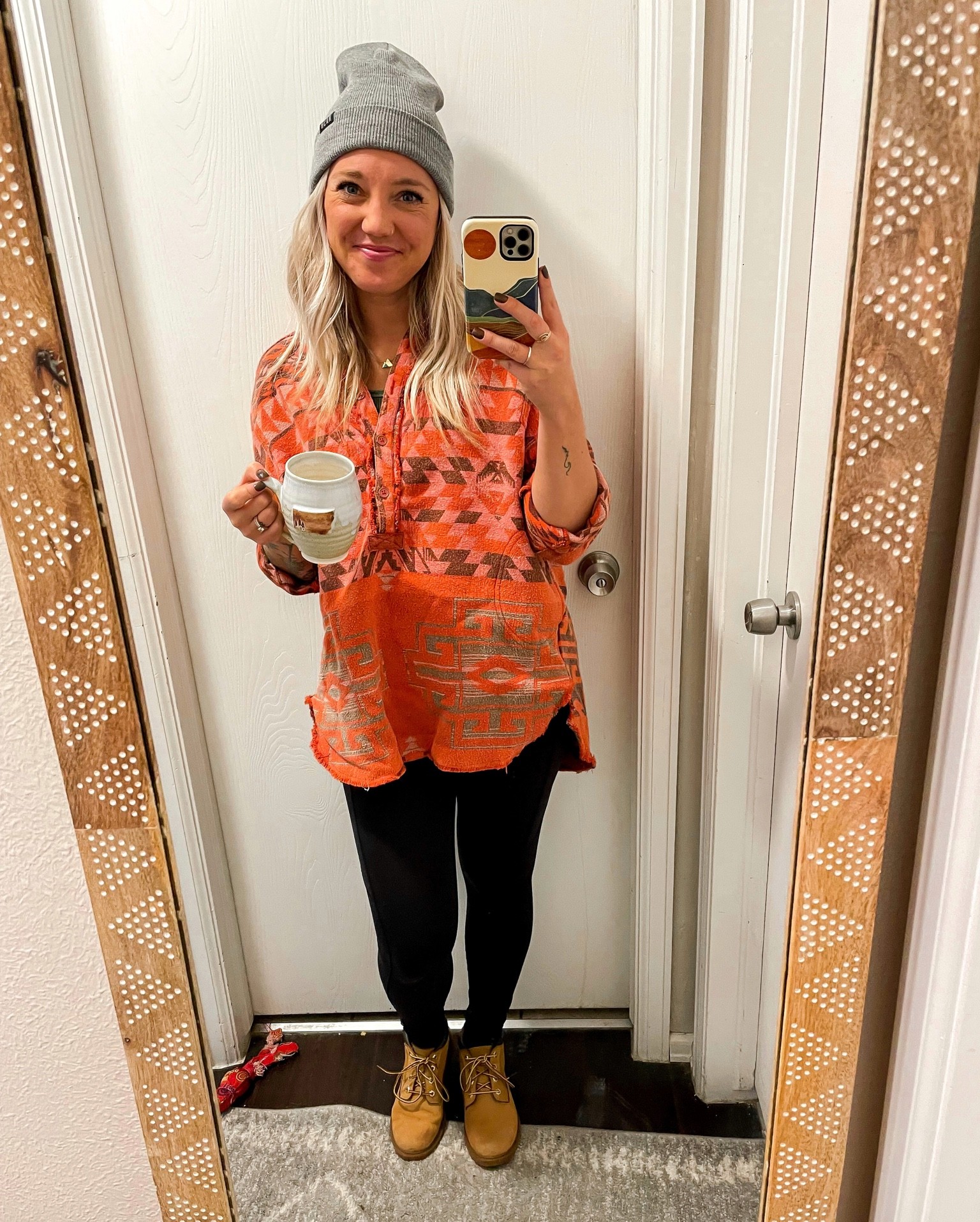 first snow except I added a black vest today
Beanie is from the Nash collection