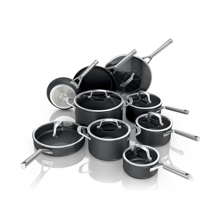Ninja Cookware, Ninja NeverStick Professional, 16-Piece Pots and Pans Set, Non Stick Frying Pans,... | Amazon (US)