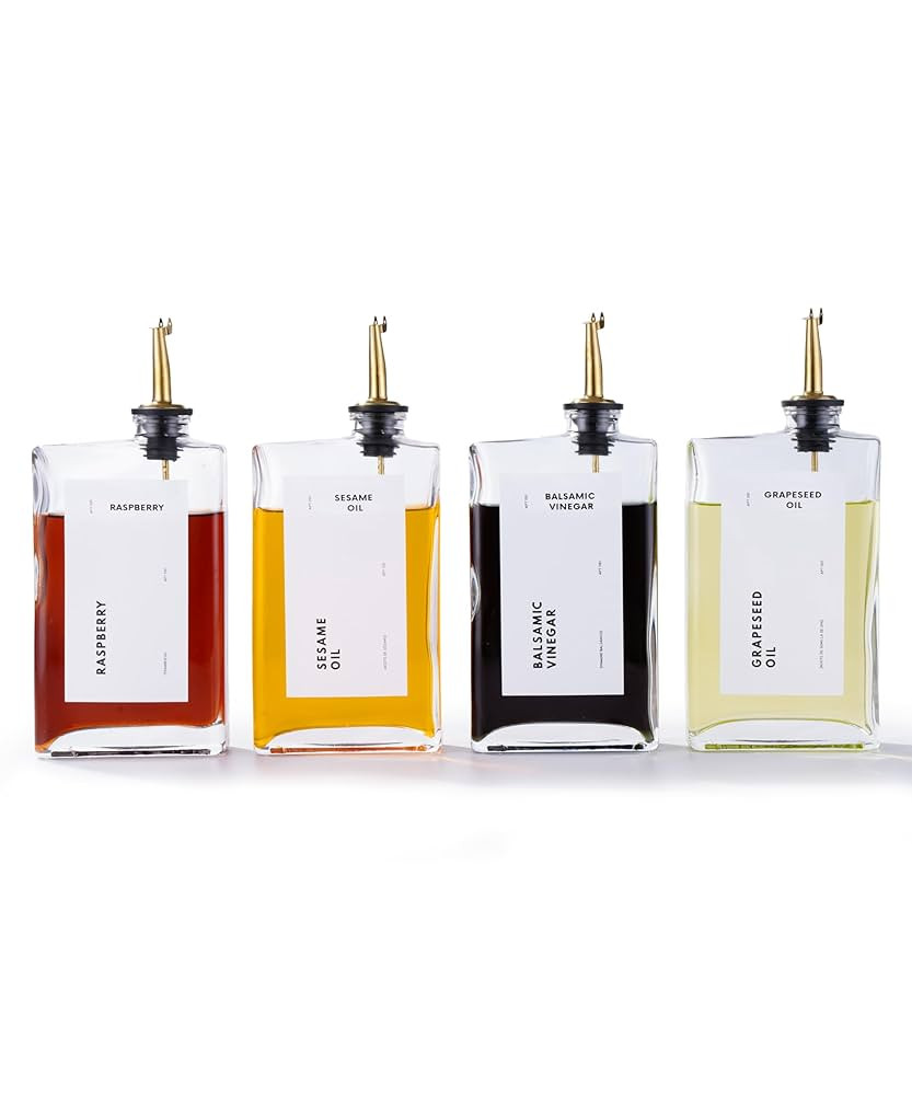 Olive Oil Dispenser for Kitchen, Cooking Oil and Vinegar Dispenser Set, Olive Oil Bottle, Soy sau... | Amazon (US)