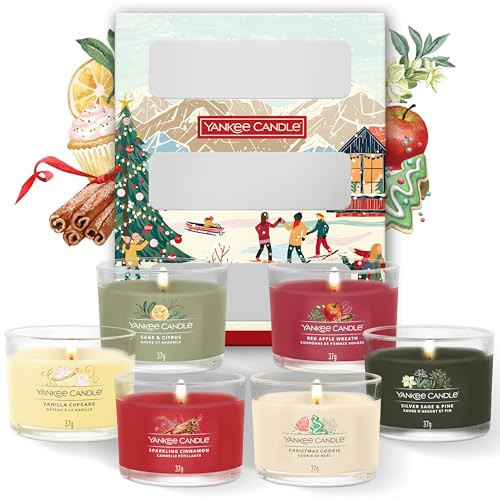 Yankee Candle Christmas Scented Candles Gift Set | 6 Mini Filled Votive Candles | Après Ski Collection | Perfect Christmas Gifts for Women | Amazon (UK)