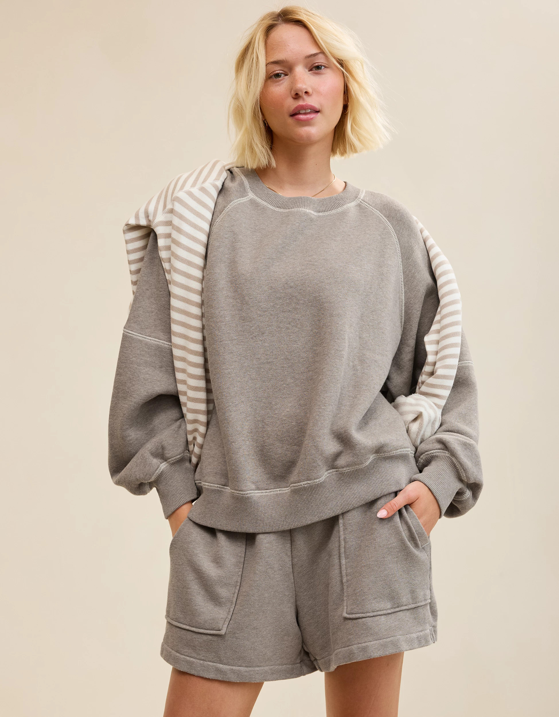 Aerie Go-To Classic Length Crew Sweatshirt | Aerie