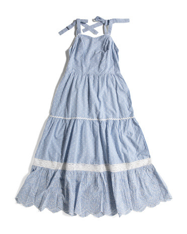 Tiered Crochet Trim Dress | TJ Maxx