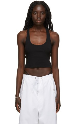 ÉTERNE - SSENSE Exclusive Black Crop Rib Tank Top | SSENSE