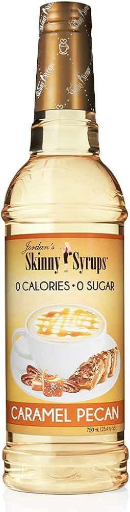 Jordan's Skinny Syrups Sugar Free Coffee Syrup, Caramel Pecan Flavor Drink Mix, Zero Calorie Flav... | Amazon (US)