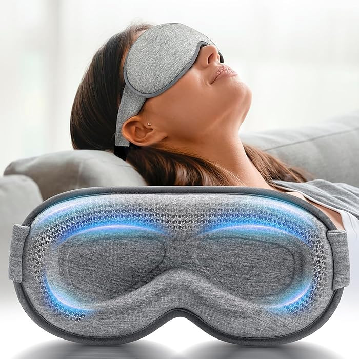 Weighted Eye Mask for Sleeping - Blackout Sleep Mask for Women Men, FACEMOON Lash Extension Eye C... | Amazon (US)