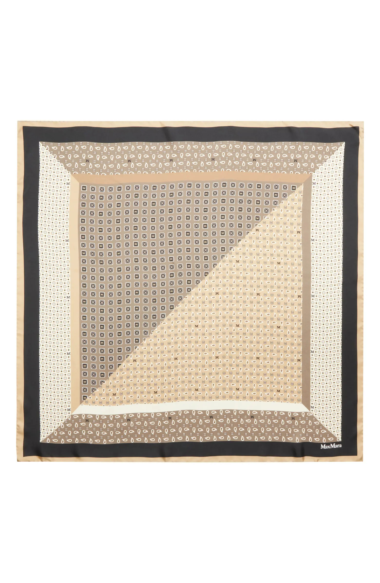 Paisley Monogram Silk Square Scarf | Nordstrom