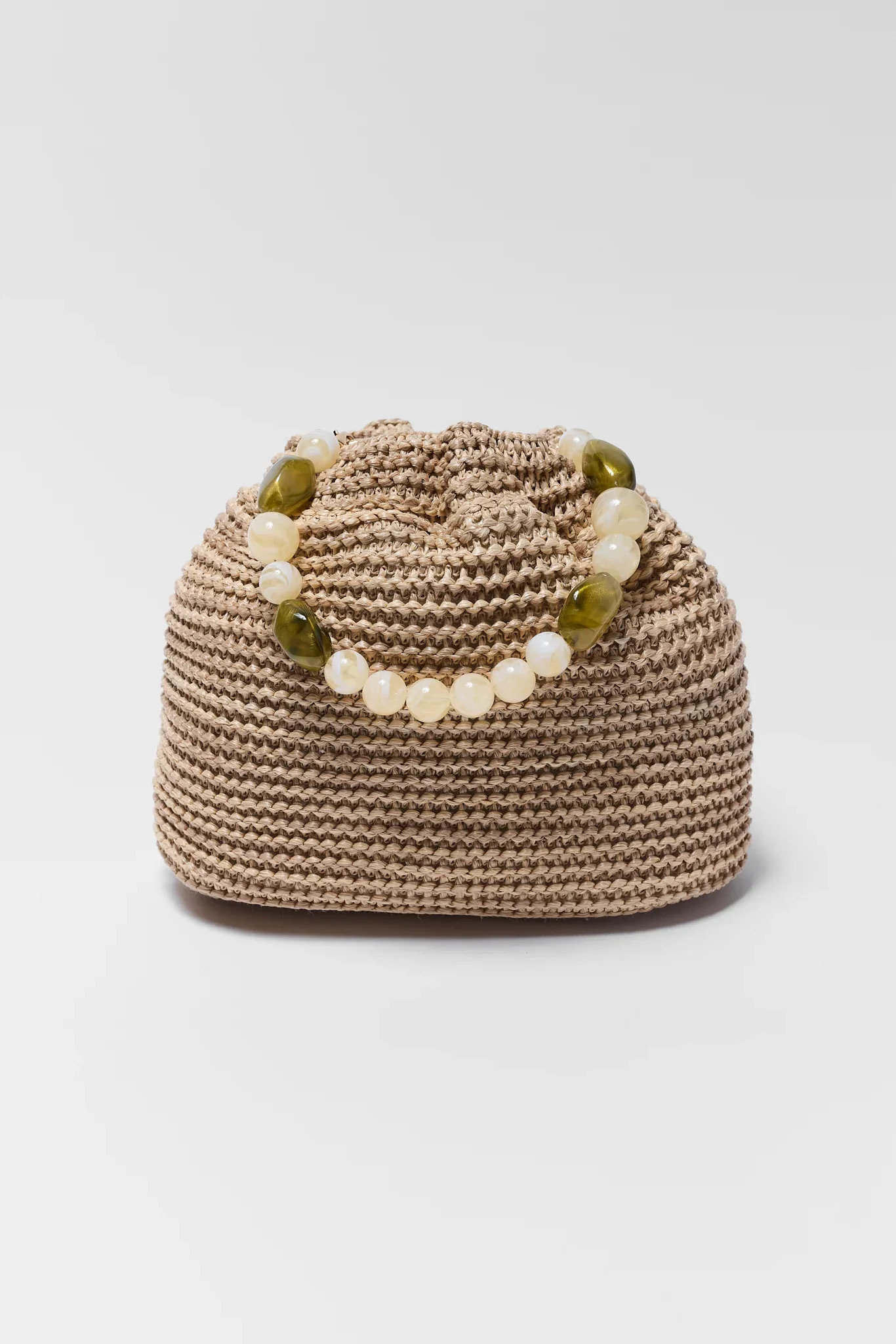 Tan Woven Bucket Bag | Avara