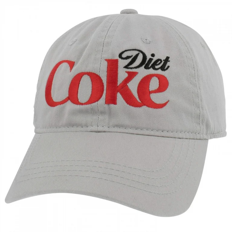 Diet Coke Embroidered Logo Grey Adjustable Hat | Walmart (US)