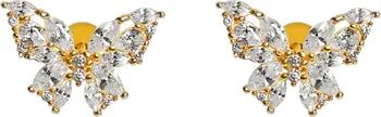 Cubic Zirconia Butterfly Stud Earrings | Nordstrom