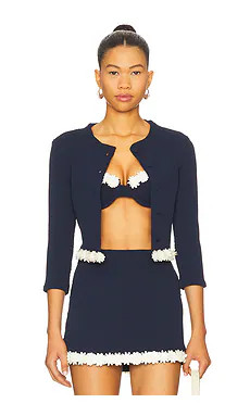 DEVON WINDSOR Harlan Jacket in Textured Navy from Revolve.com | Revolve Clothing (Global)