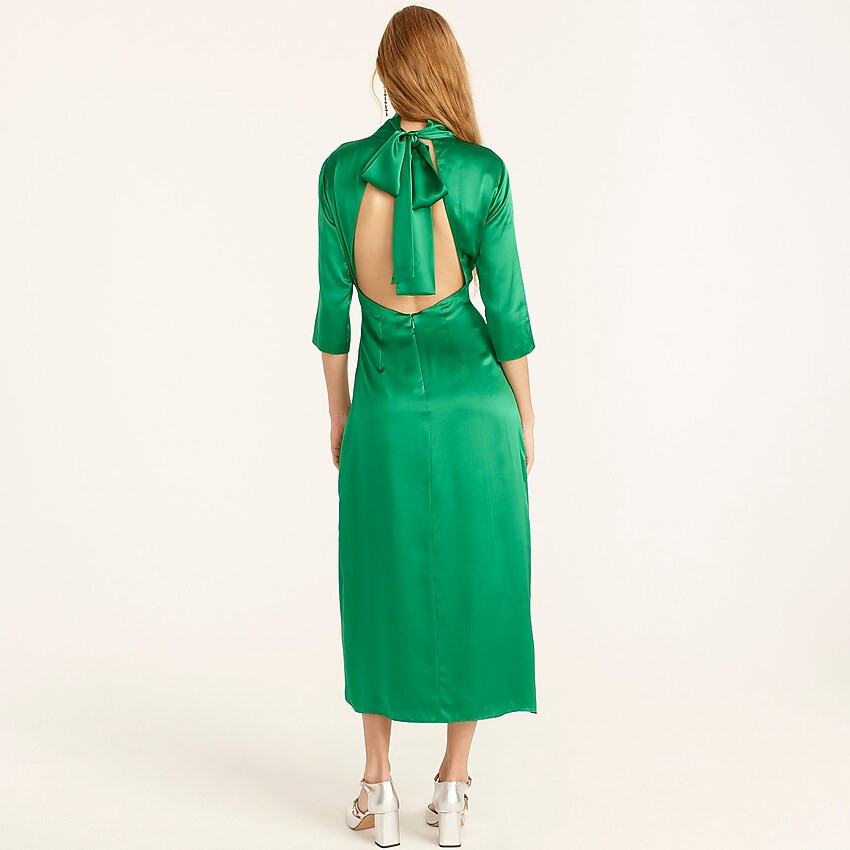 Collection open-back silk charmeuse dress | J. Crew US