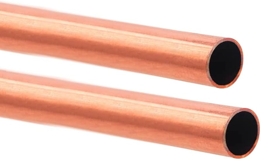 1/2"(13mm) OD 99.9% Copper Tube 0.5mm Wall × 300mm Length × 2Pcs, Pure Seamless Round Copper Tu... | Amazon (US)
