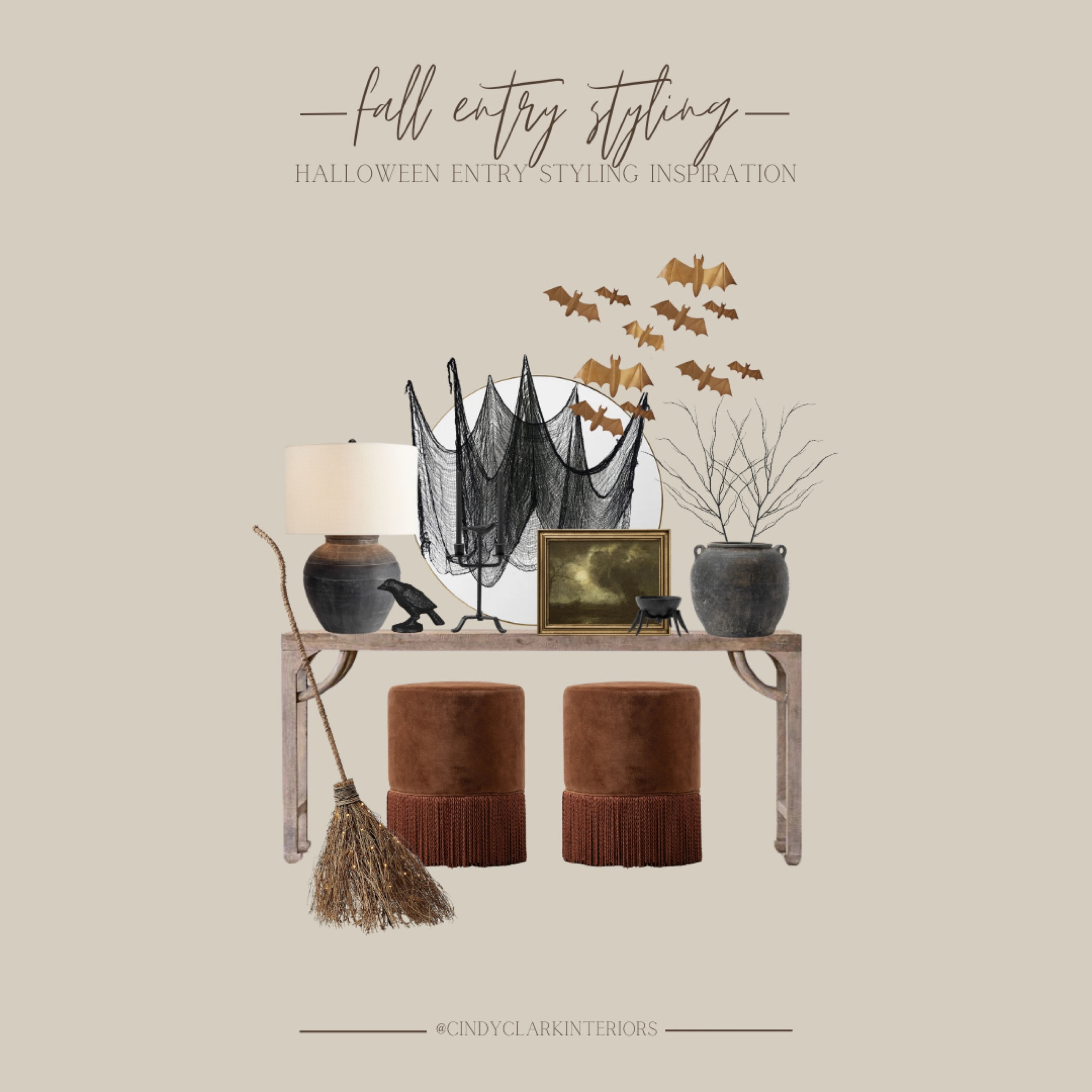 Halloween entry console styling inspiration! Many of these pieces are ones I own and love, and I’m obsessed with how well they layer together! Featuring some new McGee & Co. Halloween pieces, some of my all time favorite Pottery Barn ones, and some affordable finds too! 

#LTKHome #LTKStyleTip