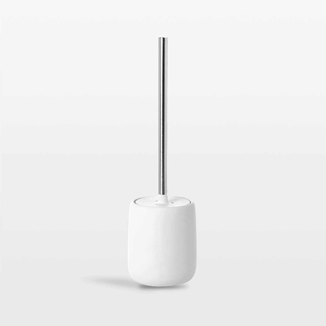Blomus SONO White Bathroom Toilet Brush + Reviews | Crate & Barrel | Crate & Barrel