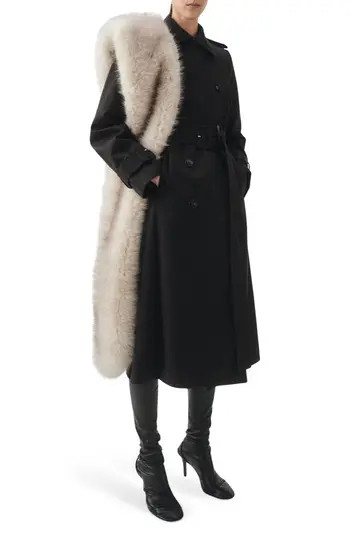 MANGO Selection Classic Cotton Trench Coat in Black at Nordstrom Rack, Size Large | Nordstrom Rack