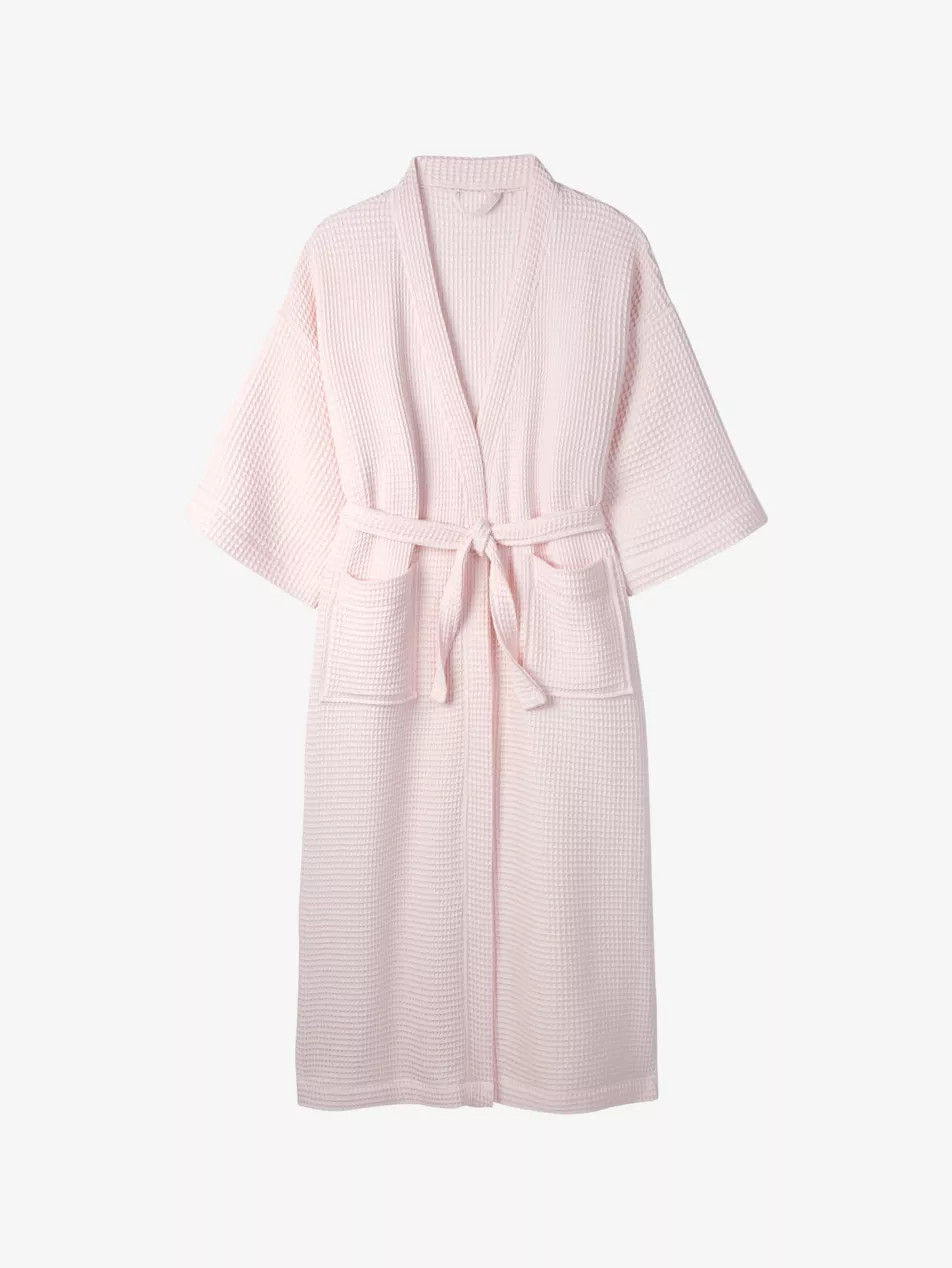Hooded Ribbed Cotton Dressing Gown | Selfridges