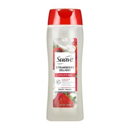 Suave Strawberry Delight Uplifting Body Wash, with Glycerin & Vitamin E, 18 oz | Walmart (US)