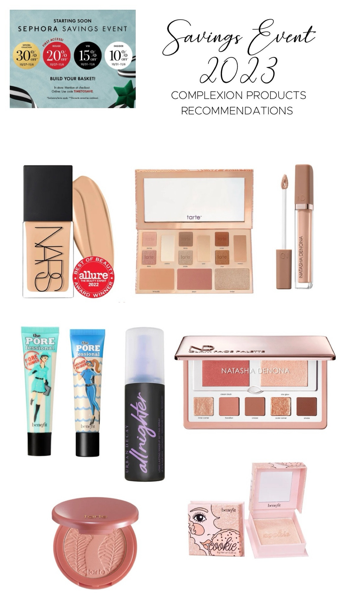 Complexion products recs for the Sephora Savings Event that starts today, 10/6 & runs through 11/6!

#sephorasavingsevent #sephorarecs

#LTKbeauty #LTKfindsunder100 #LTKsalealert