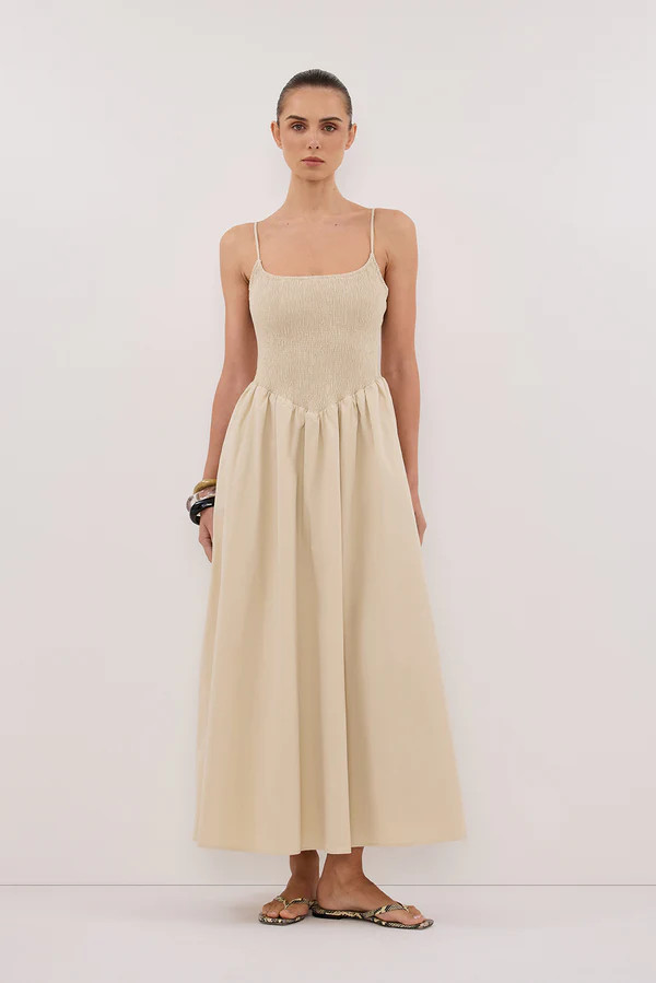 MILANO STONE COTTON MIDI DRESS | DISSH