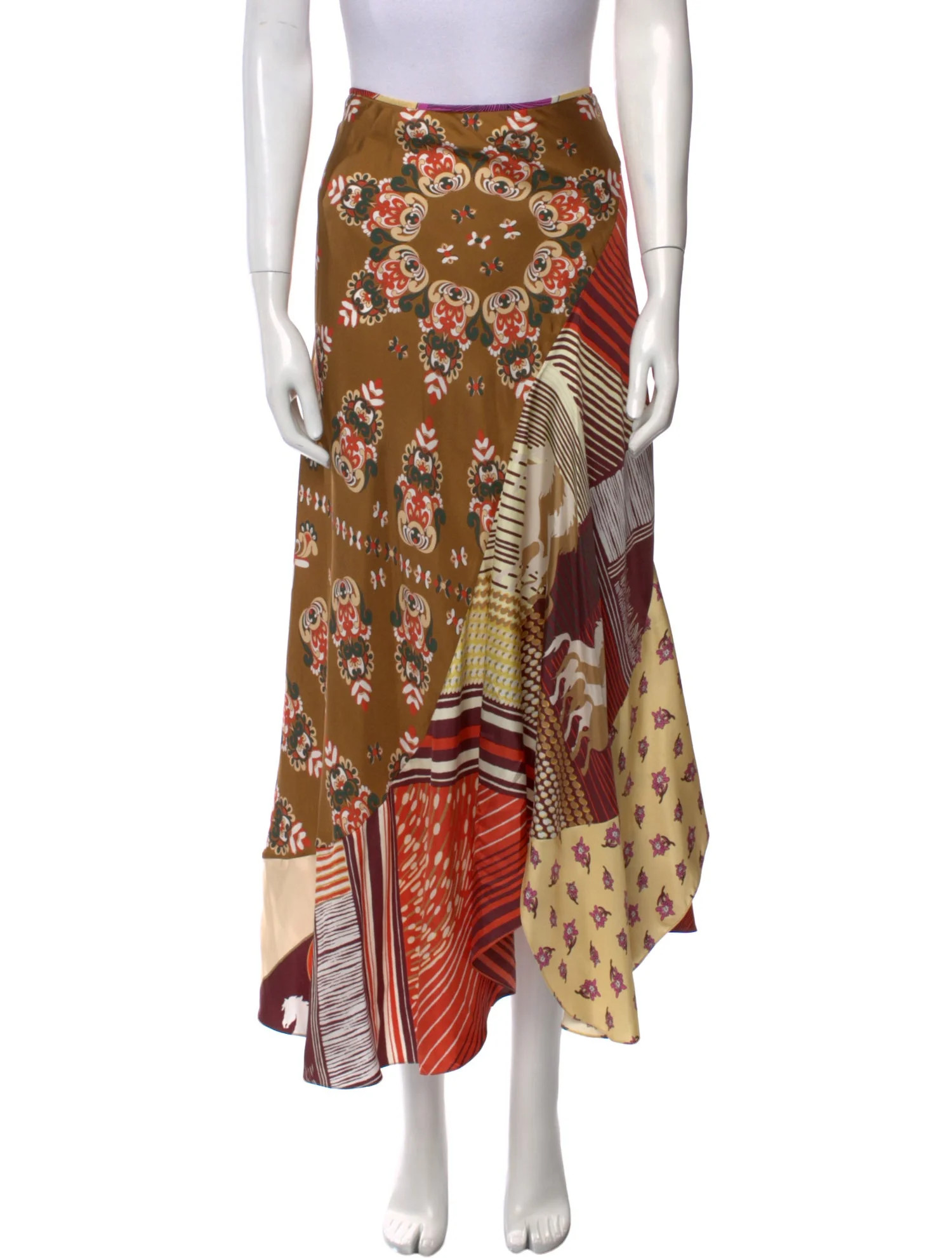 Silk Midi Length Skirt | The RealReal