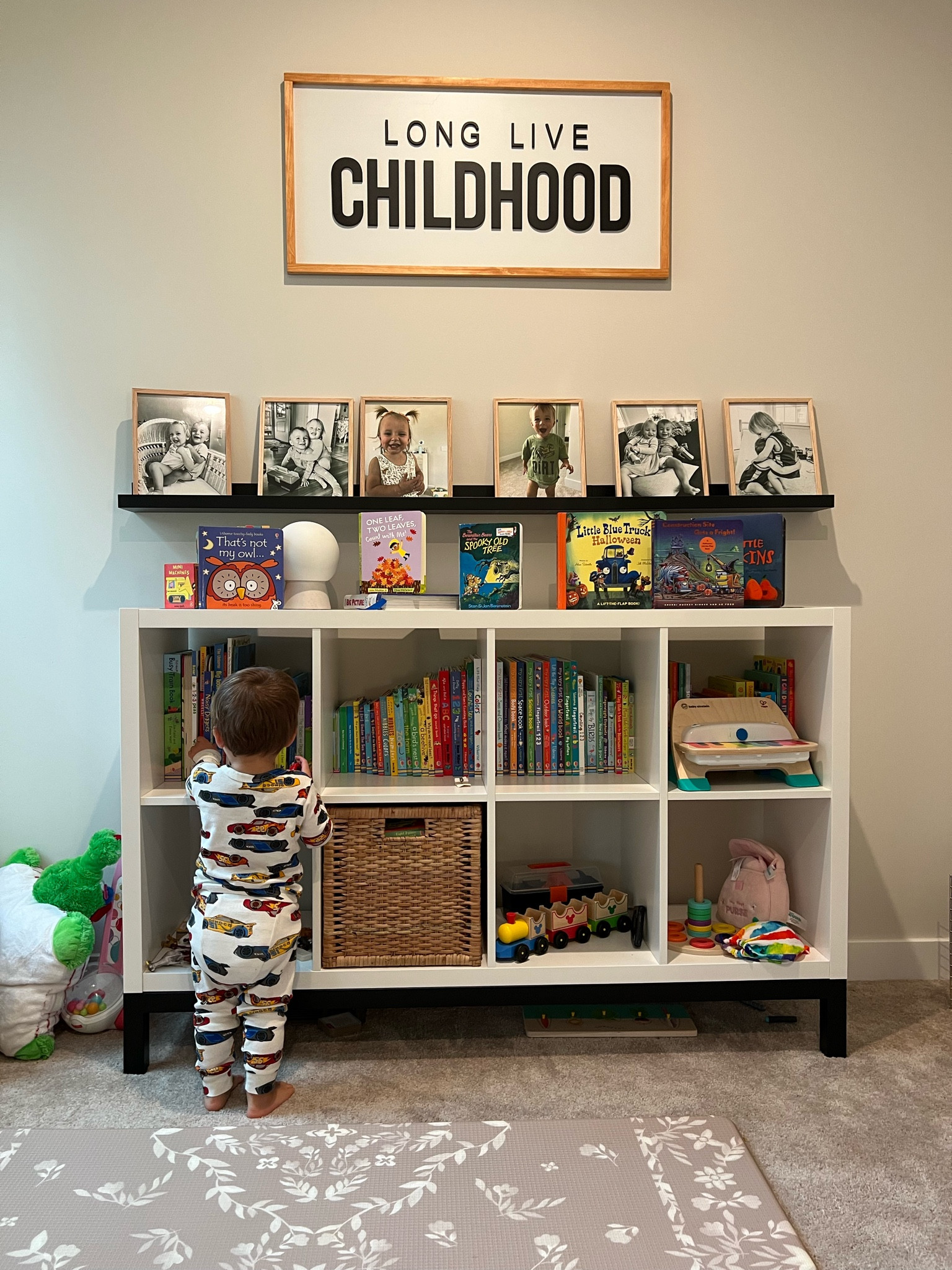 Long Live Childhood sign. I ordered from the long live boyhood listing and just requested the wording be changed to “childhood” in the personalization box  

#LTKKids #LTKFamily #LTKHome