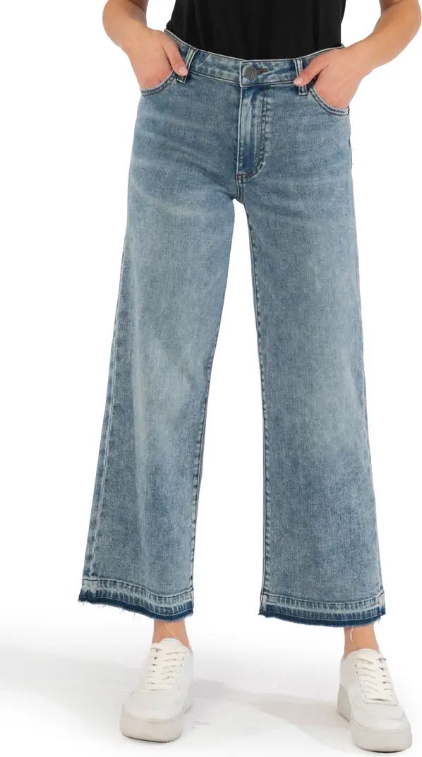 KUT FROM THE KLOTH Fab Ab High Waist Release Hem Wide Leg Jeans | Nordstrom | Nordstrom