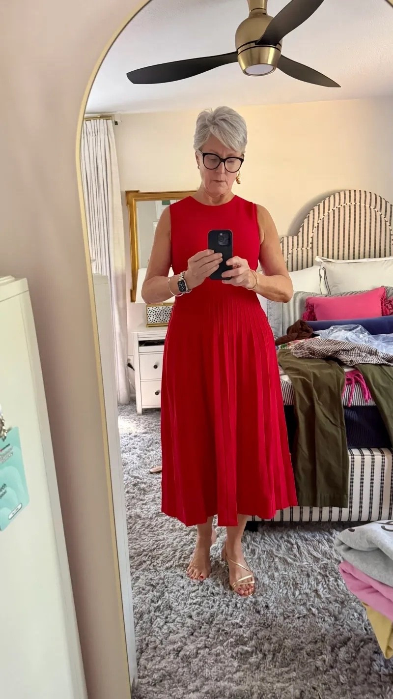 Red Midi Dress ❤️

#LTKSeasonal #LTKOver40 #LTKootd