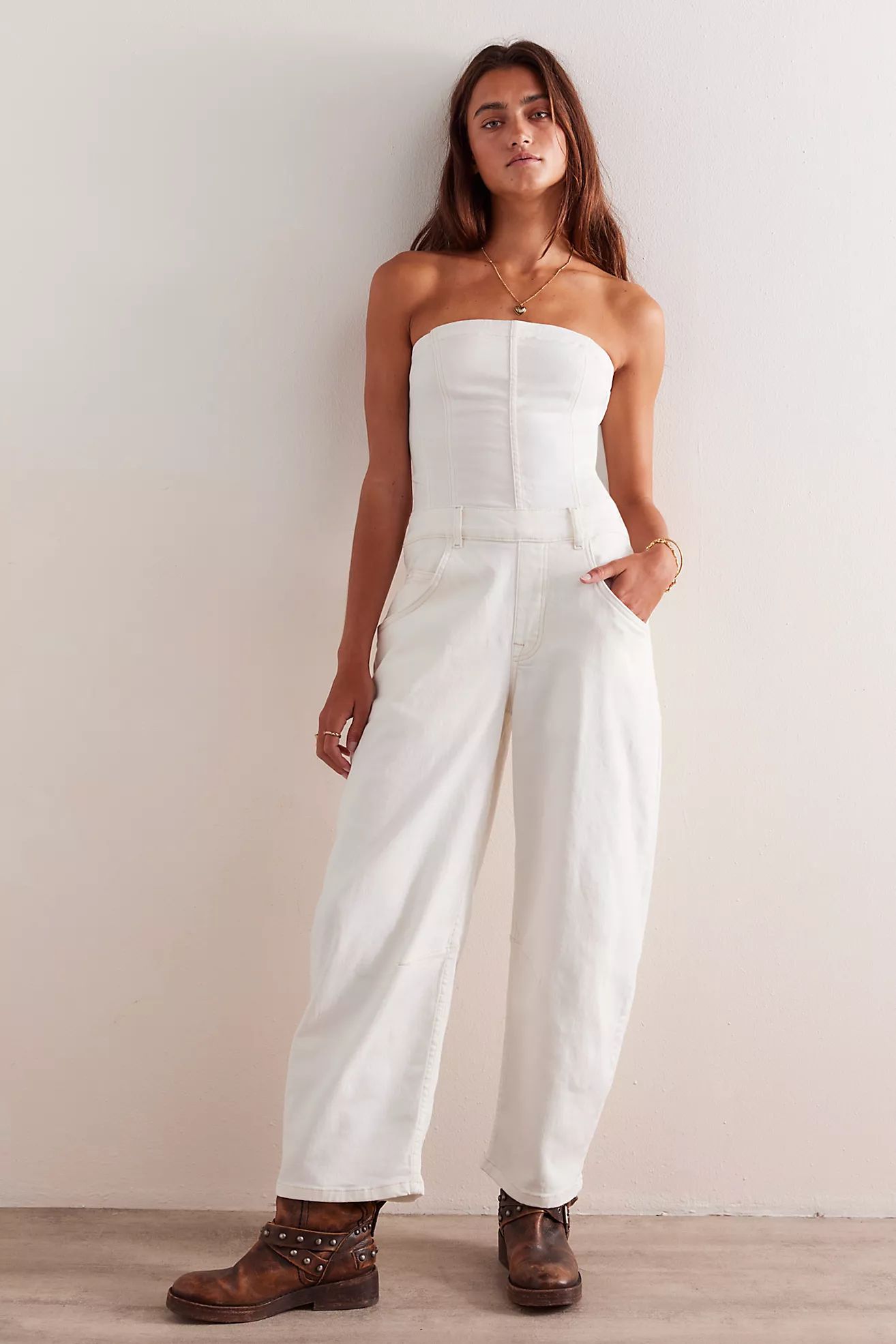 We The Free Je Suis Pret Barrel Jumpsuit | Free People (Global - UK&FR Excluded)