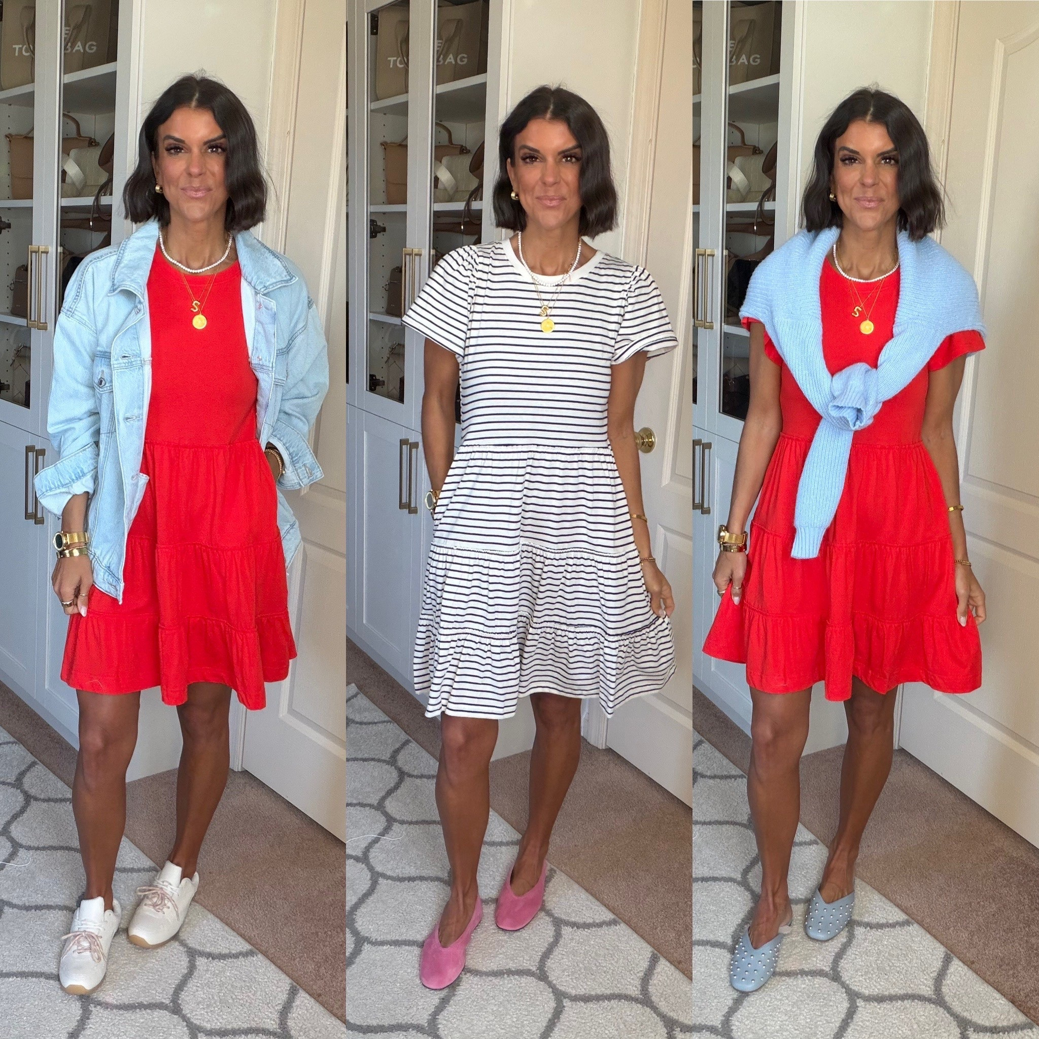 So many ways to style this $14 Walmart dress! I’m in size xs. Denim jacket on clearance for $17! Size xs 
I’m 5’5 for reference 

#LTKgrwm #LTKmomlife #LTKSeasonal