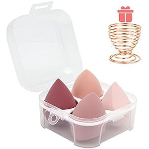 5 Pcs Makeup Sponges Set - 4 Beauty sponges Blending Blenders with 1 Holder and Egg Case, Flawles... | Amazon (US)