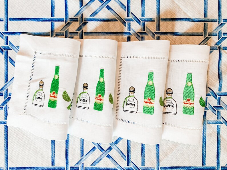 Ranch Water Cocktail Napkins, Ranch Water Linen Napkins, Tequila Cocktail Napkins, Hostess Gift, ... | Etsy (US)