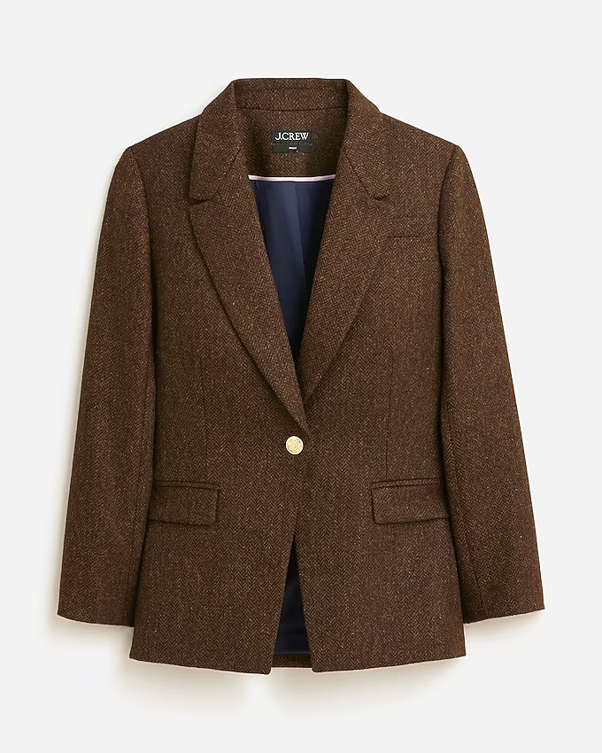 Willa blazer in brown herringbone | J. Crew US