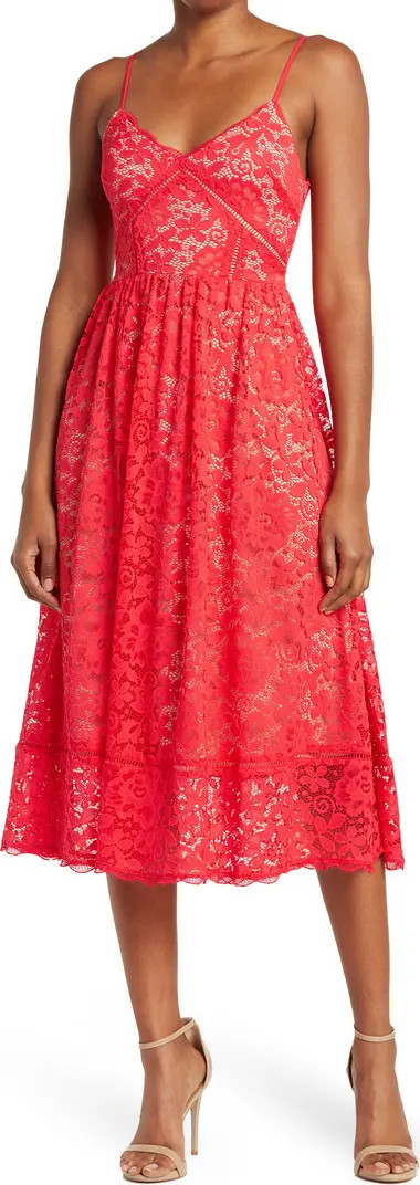 NSR Crochet Stretch Lace Midi Dress | Nordstromrack | Nordstrom Rack