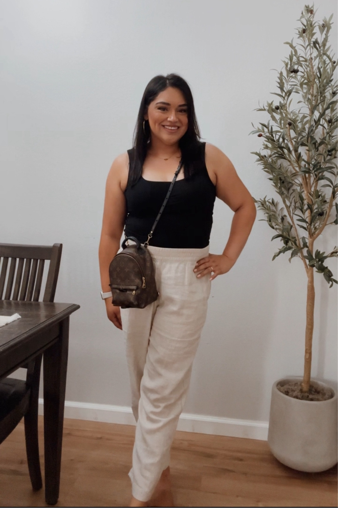When you get a whole outfit for under $30 from Old Navy. The linen pants were $20 and double layer tank top came out to $6.49! I’m wearing a large in both. I’m 5’7” and the pants rested nicely above my ankle, perfect for sandals. 

#LTKMidsize #LTKStyleTip