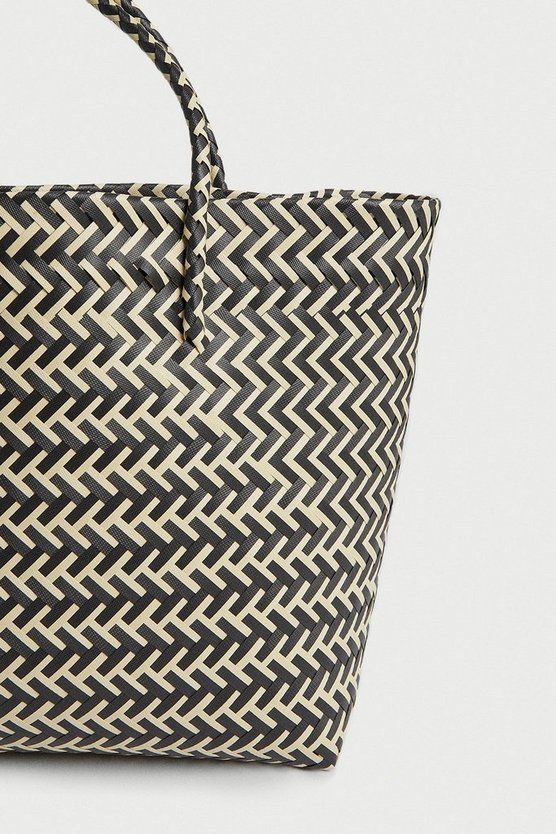 Large Weave Detail Tote | Warehouse UK & IE