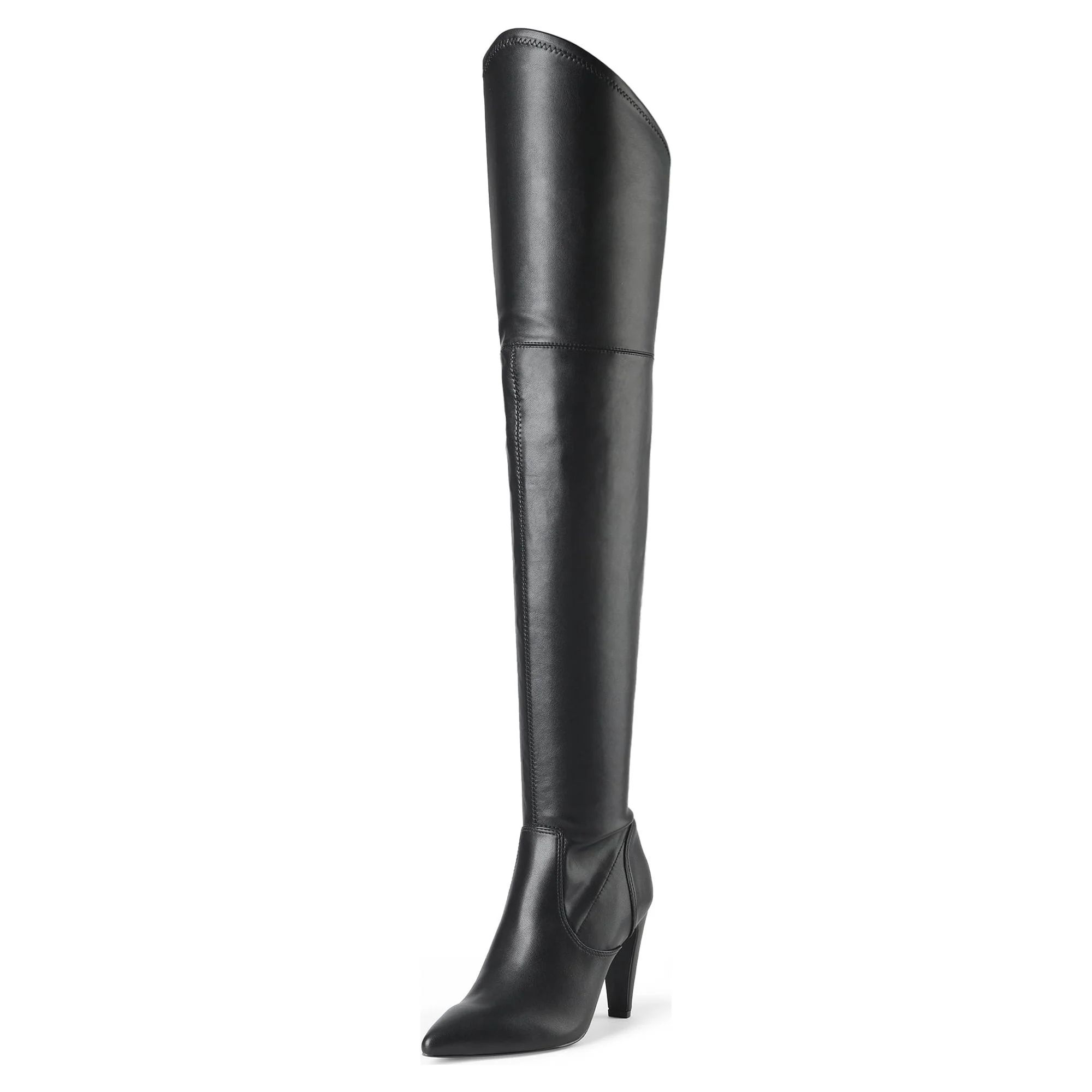Dream Pairs Women's Thigh High Boots Over The Knee Heels Long Sexy Pointed Toe Boots DOB214 BLACK... | Walmart (US)