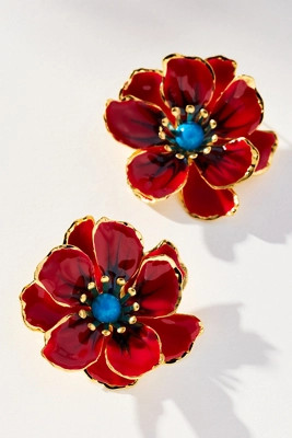 The Pink Reef Handpainted Earrings | Anthropologie (US)