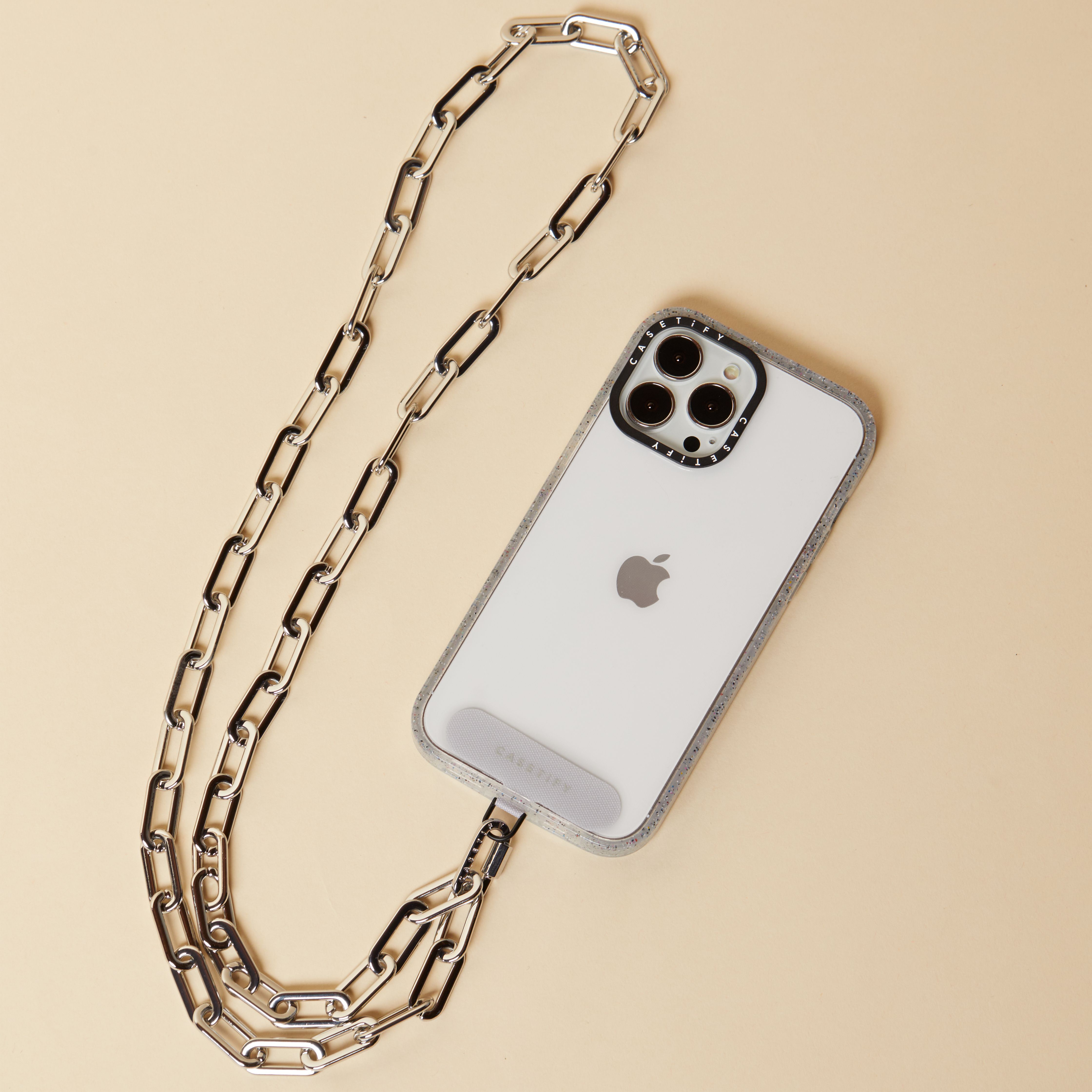 Metal Chain Phone Strap with Card - Matte Gold | Casetify