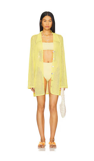 Show Me Your Mumu Button Up Coverup in Yellow. Taglia S. Also in L, M, XL, XS. | Revolve Clothing (Global)