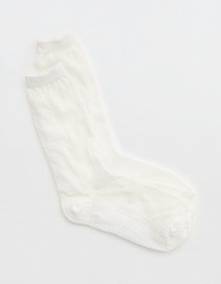 Aerie Chevron Lace Crew Socks | American Eagle Outfitters (US & CA)