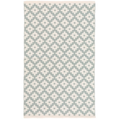 Samode Light Blue/Ivory Handwoven Indoor/Outdoor Rug | Annie Selke