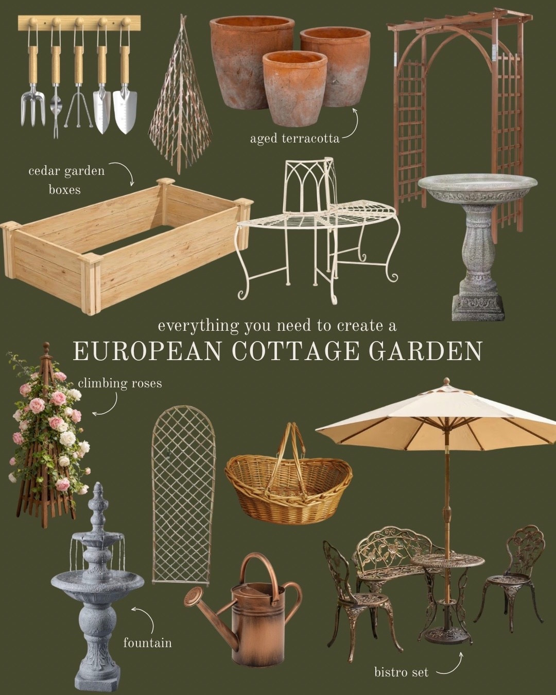 A European cottage garden look starts with the right details 🌿 These are the affordable pieces that instantly make an outdoor space feel more collected, cozy, and layered.

#LTKHome #LTKSeasonal #LTKSaleAlert